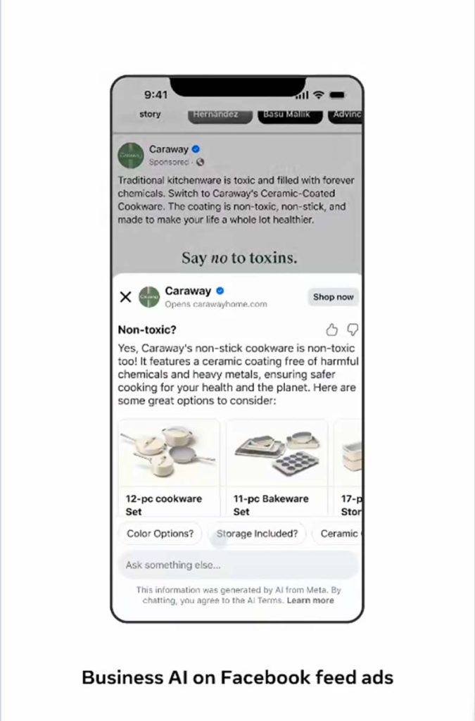 Meta ai social ads business ai
