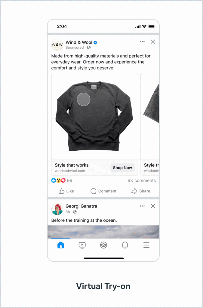 Try on meta ai social ads