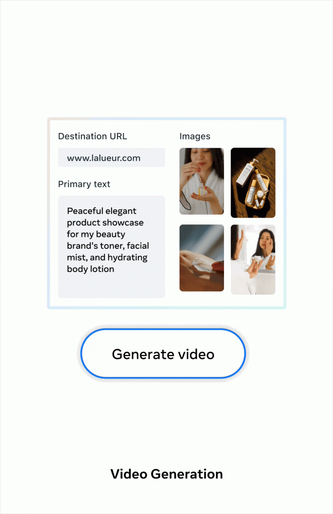 Video generation meta ai social ads