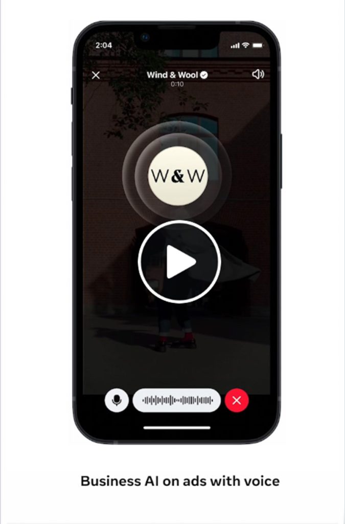 Voice meta ai social ads